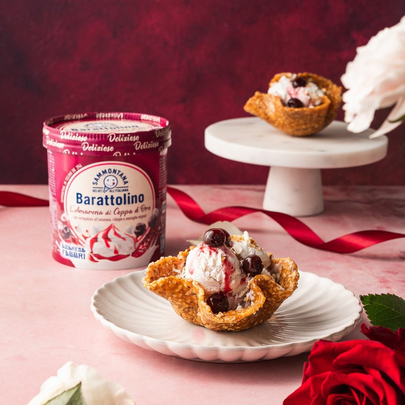 Valentine's Day Brandy Snap Baskets