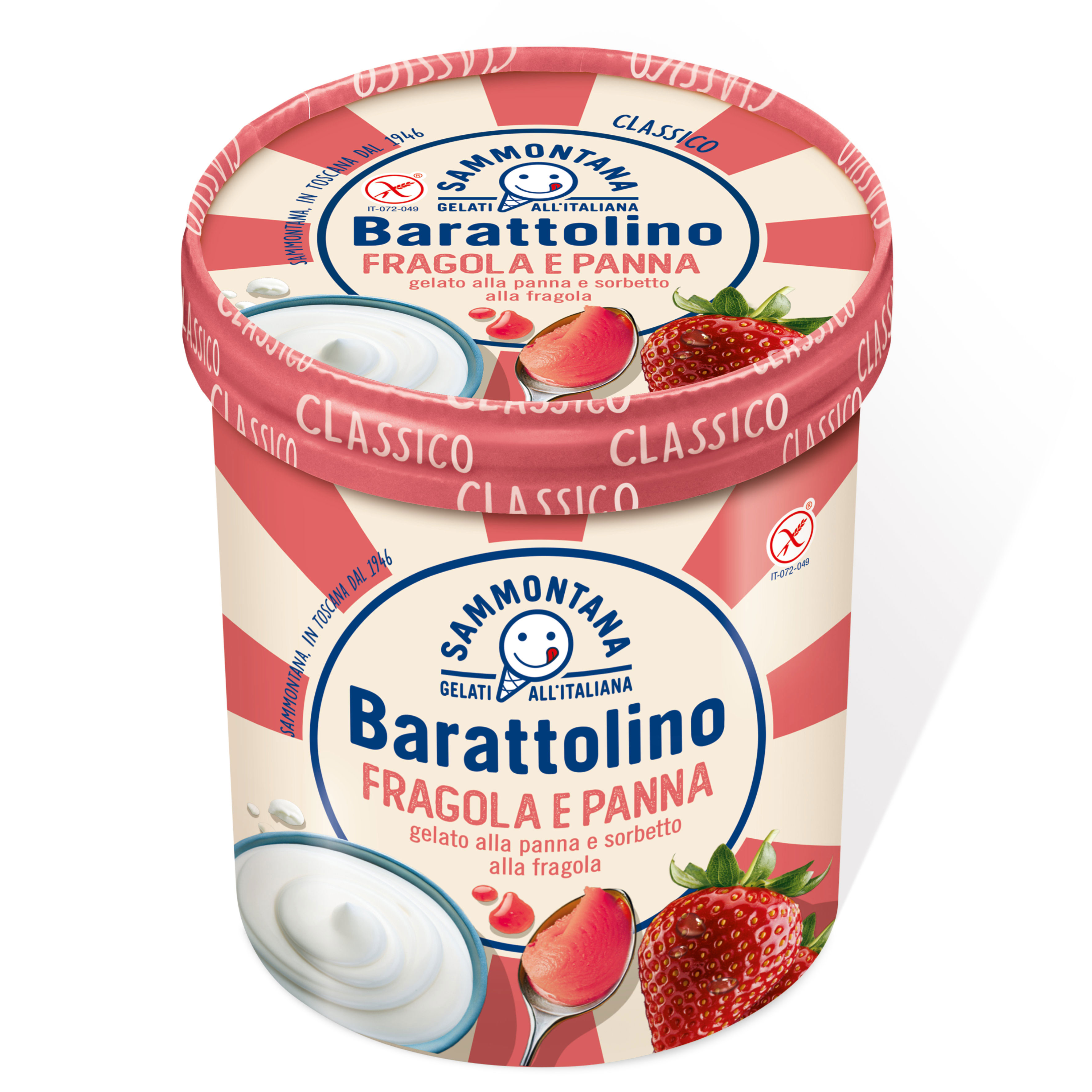 Barattolino Classico Panna e Fragola 