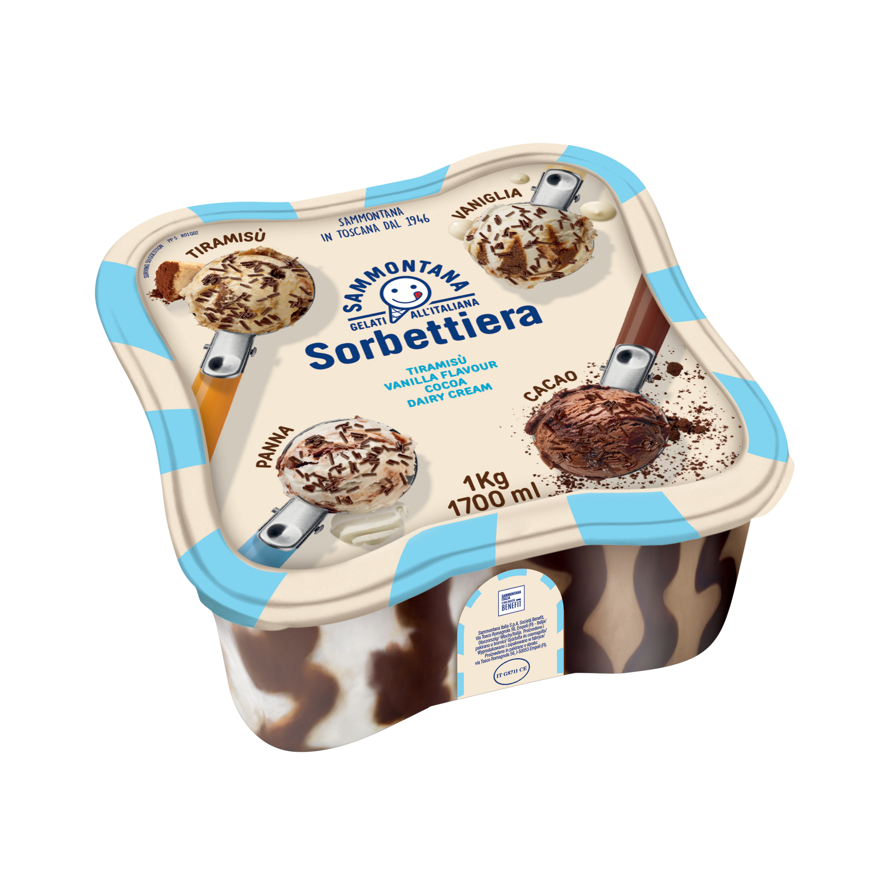 Sorbettiera Tiramisù Vaniglia Cacao Panna