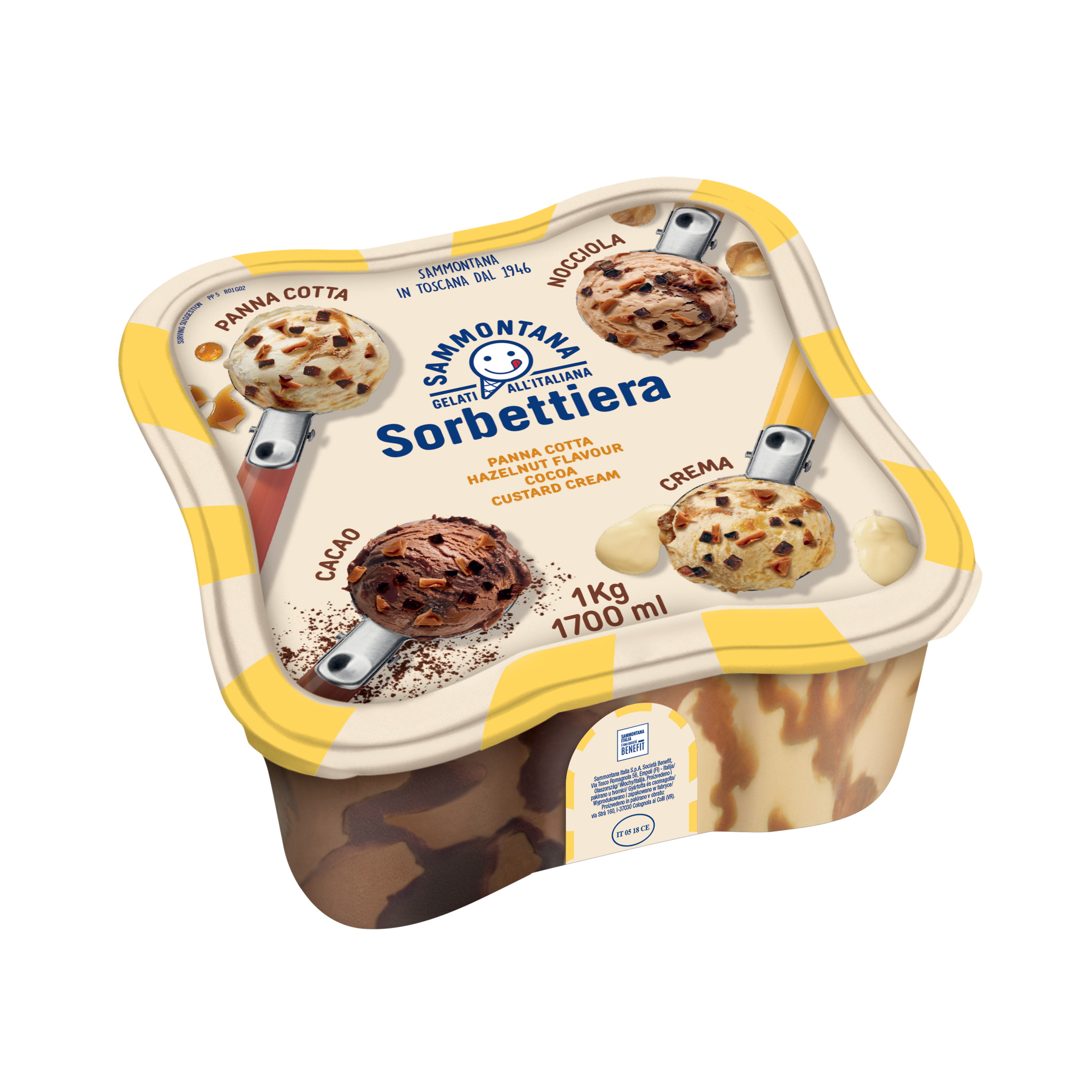 Sorbettiera Panna Cotta Nocciola Crema Cacao