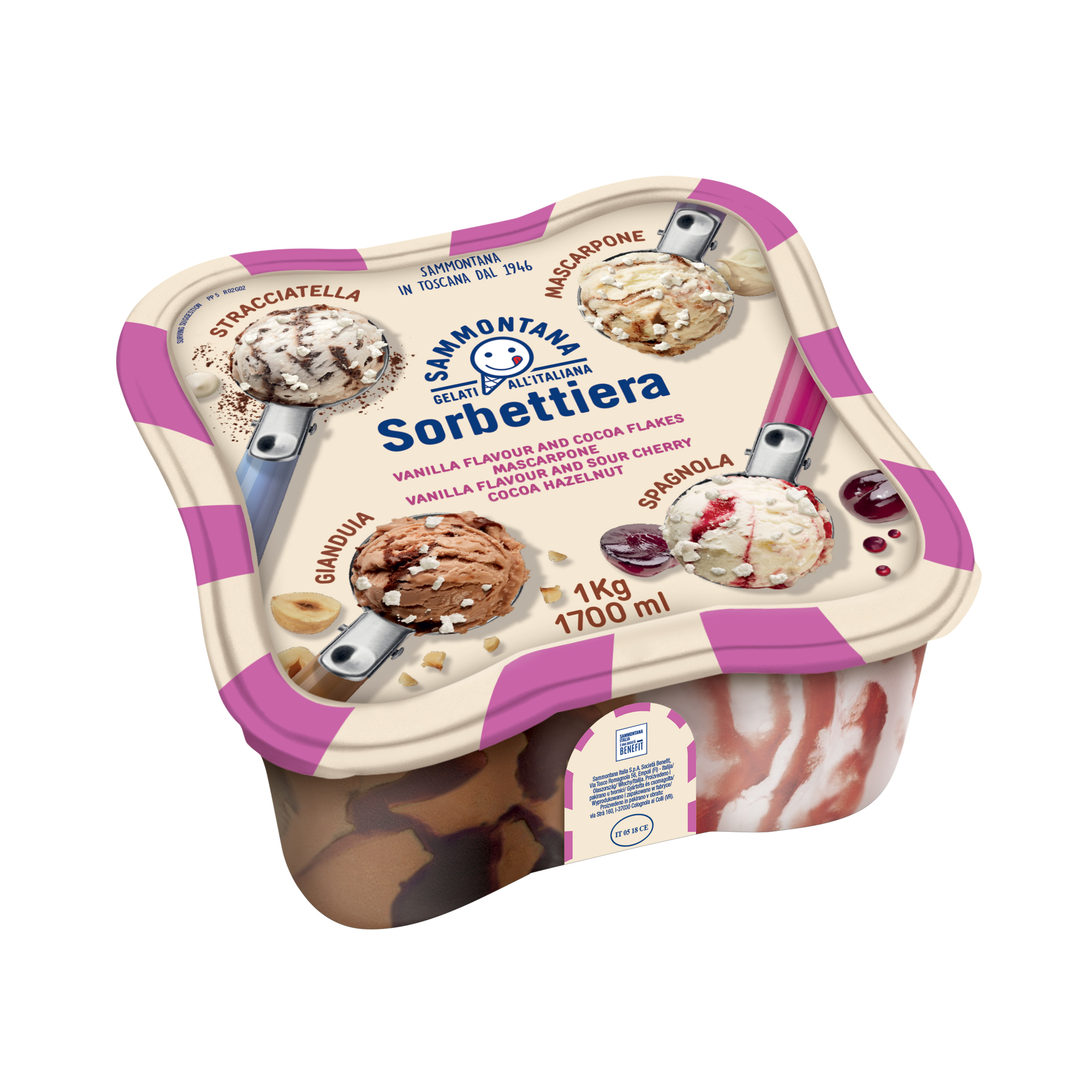 Sorbettiera Stracciatella Mascarpone Spagnola Gianduia