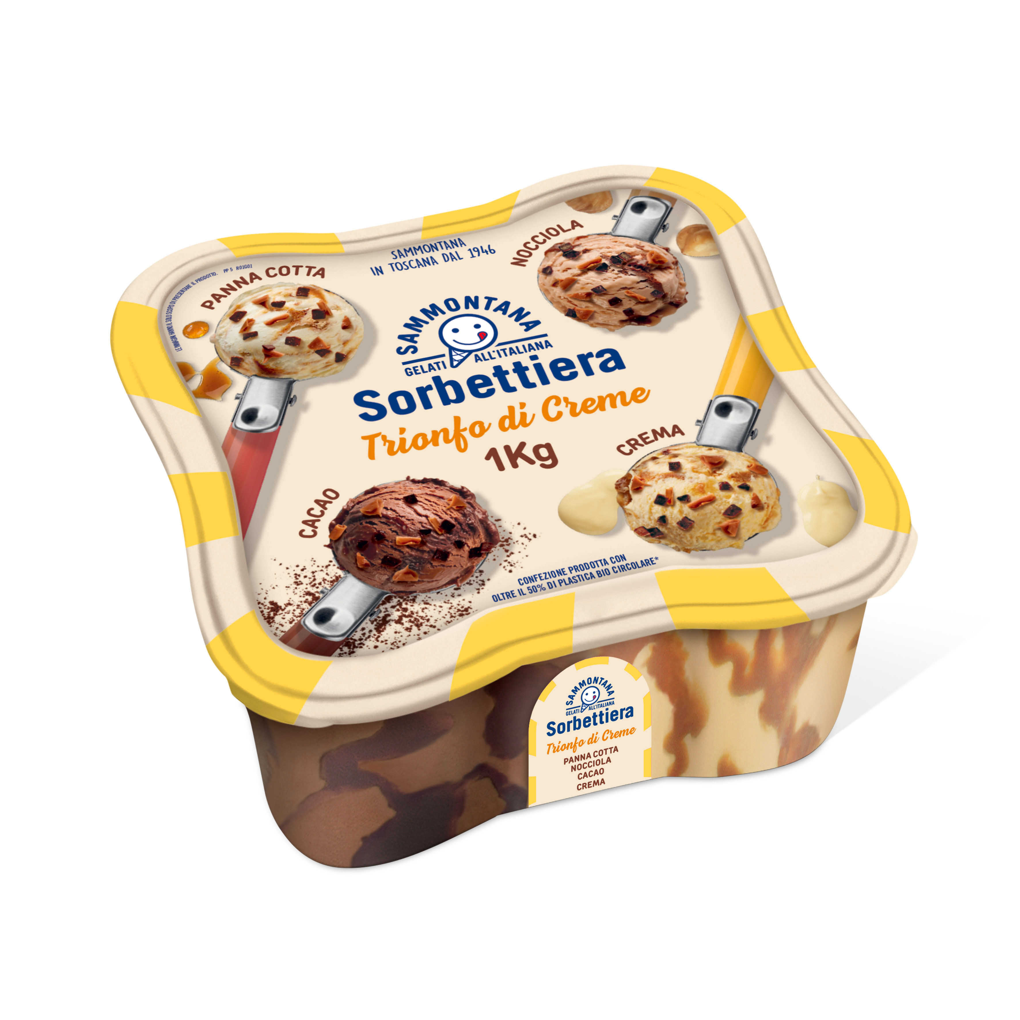 Sorbettiera Trionfo di Creme | Panna Cotta-Nocciola-Crema-Cacao