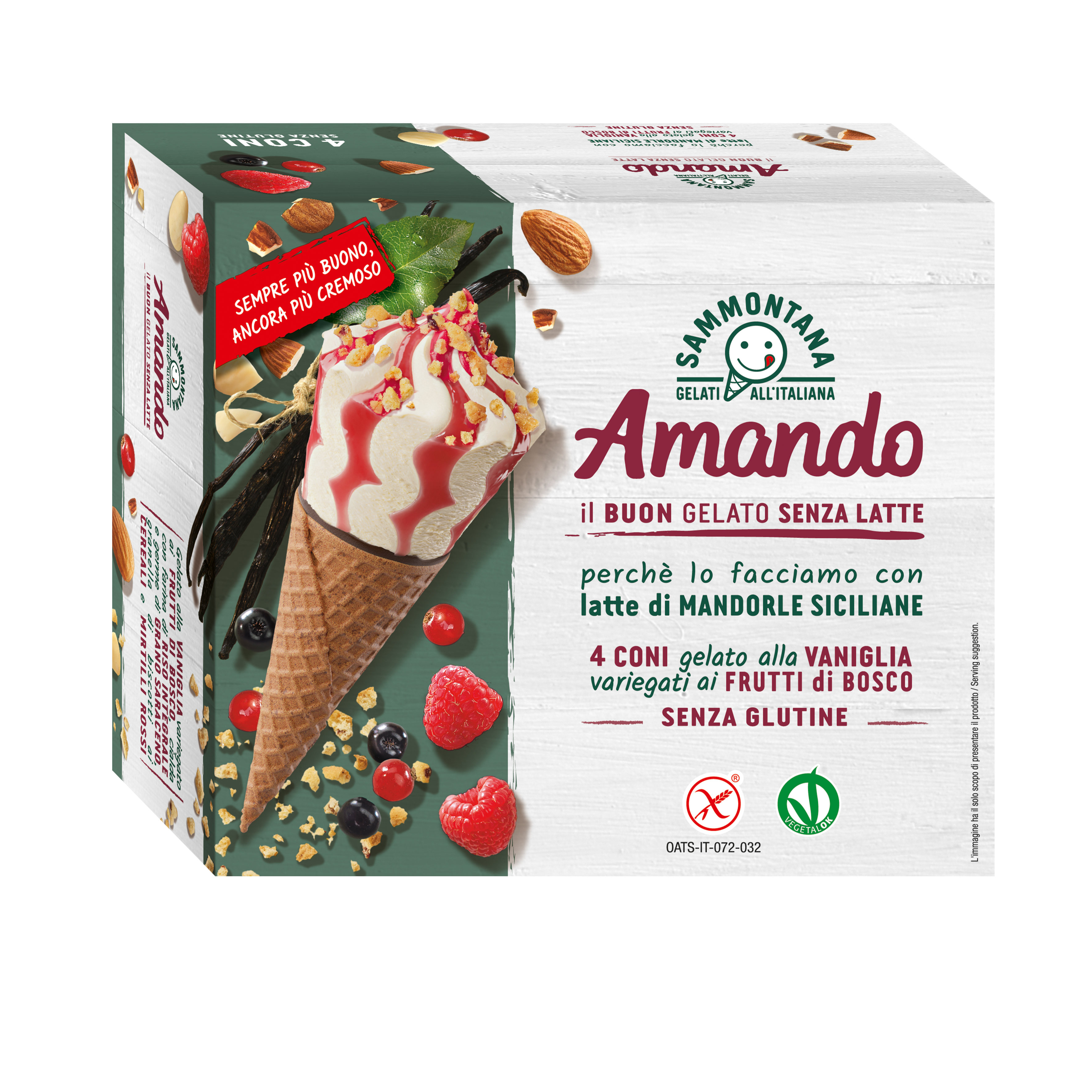 Cono Amando Vaniglia Frutti di Bosco