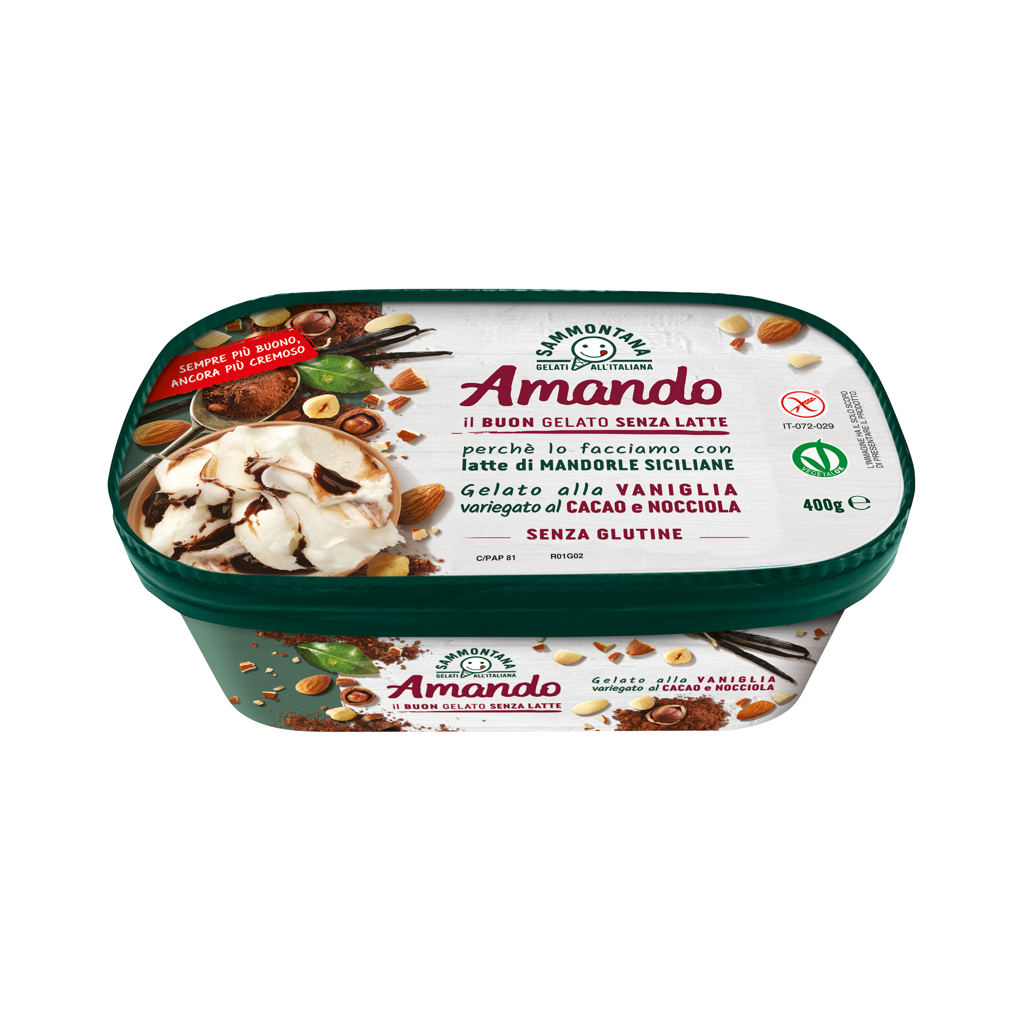 Vaschetta Amando Vaniglia Cacao e Nocciola