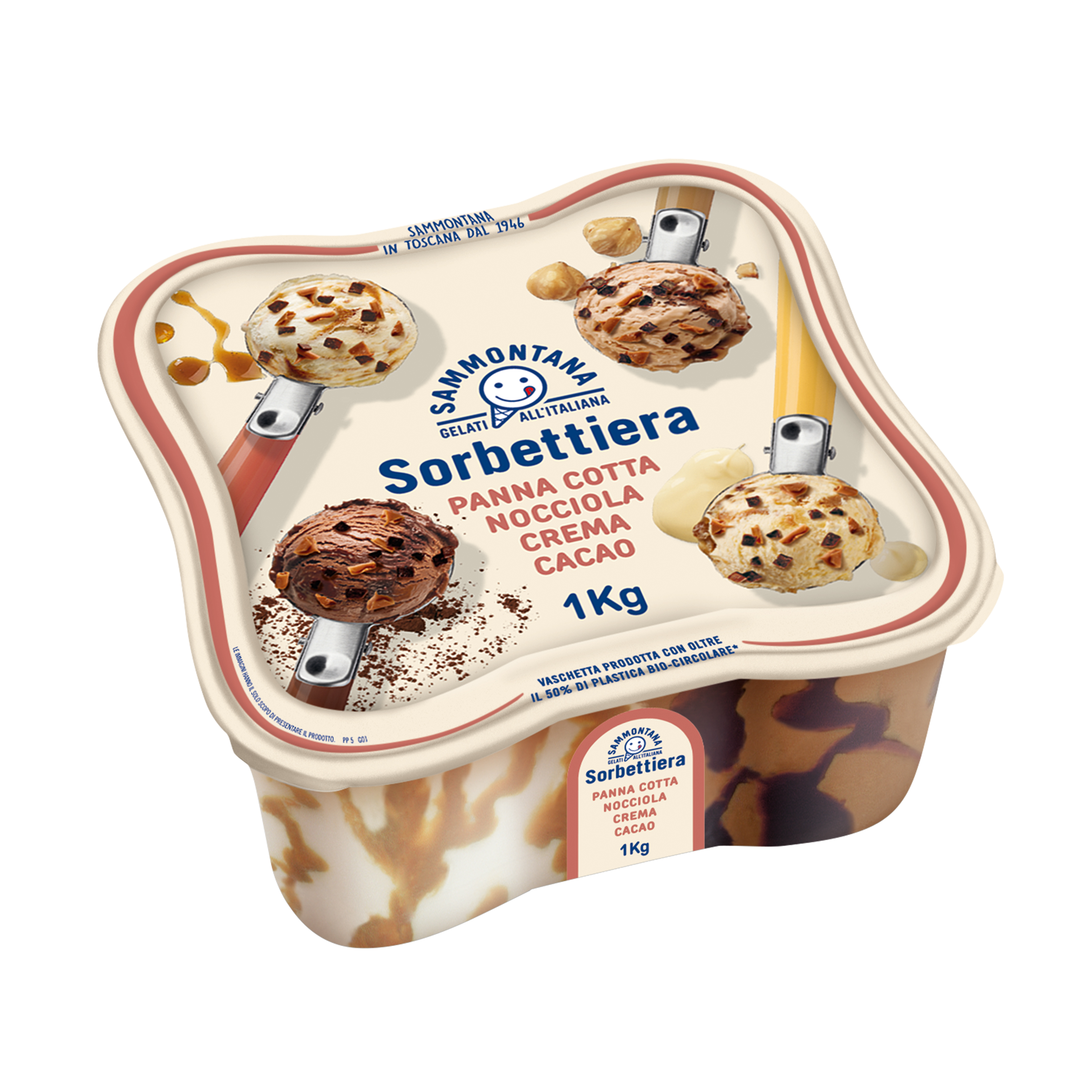 Sorbettiera Panna Cotta Nocciola Crema Cacao